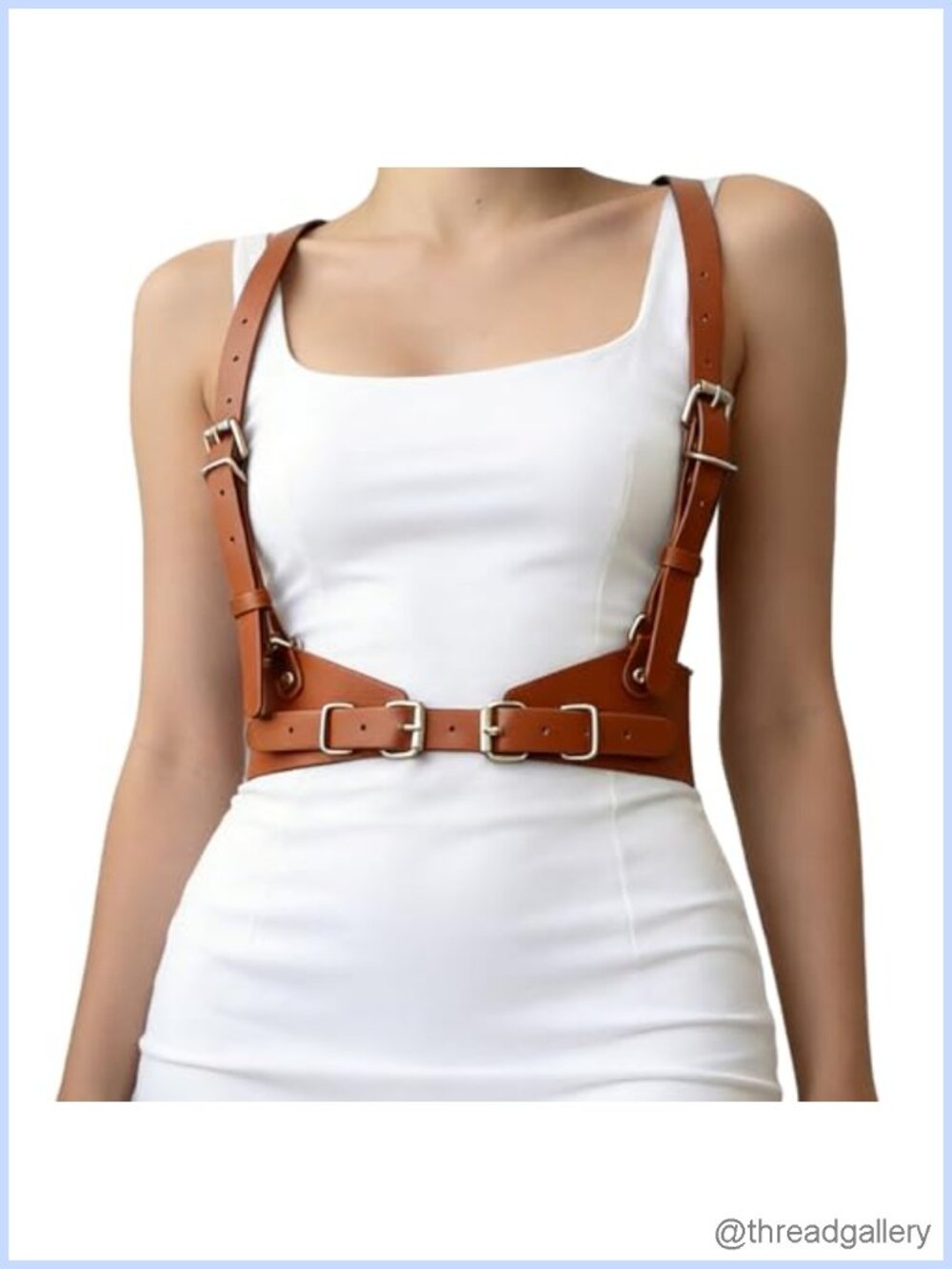 PU Leather Harness Belt Suspender Punk Waist Adjustable Gothic Streetwear